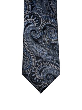 Donald J Trump Tie Mens Blue Paisley Signature Collection Silk Necktie